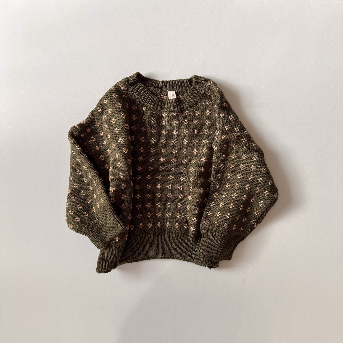 《beige 100cm last1点》Floral knit