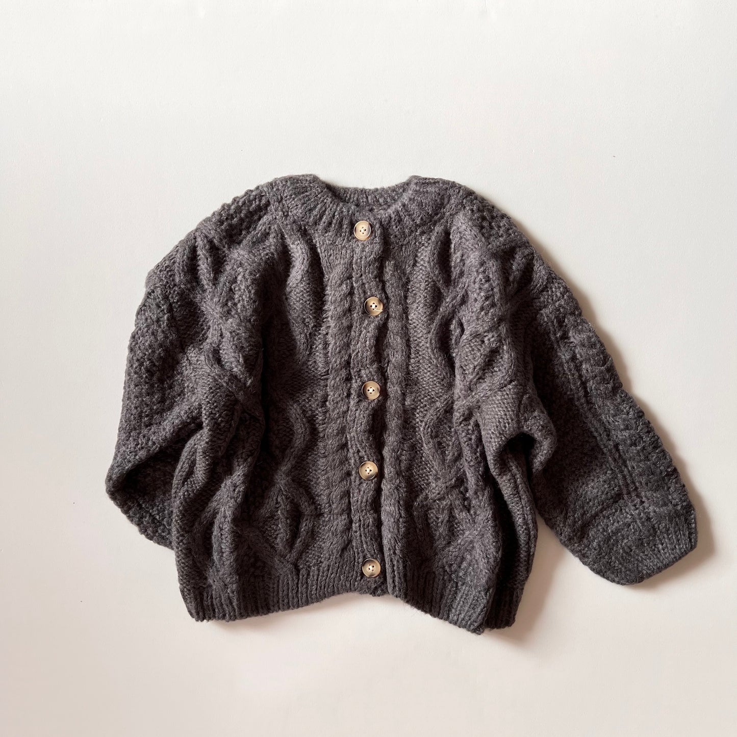 《即納 Gray100 size》Cable knit cardigan