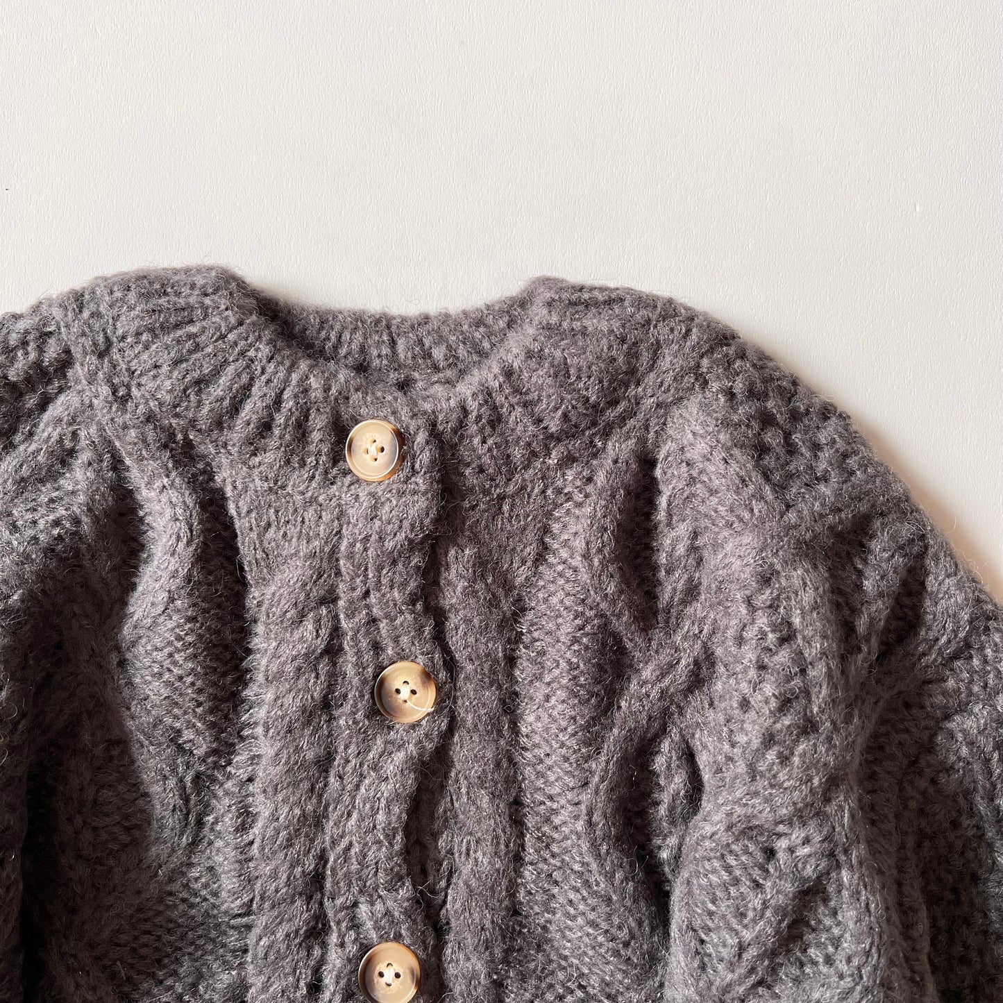 《即納 Gray100 size》Cable knit cardigan